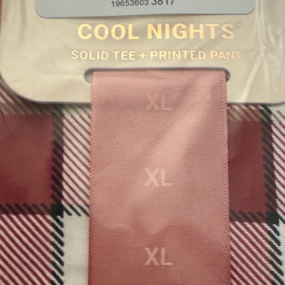 NEW Soma Women's Cool Nights L/S PJ set Dreamscape Plaid Red XL - Picture 3 of 6